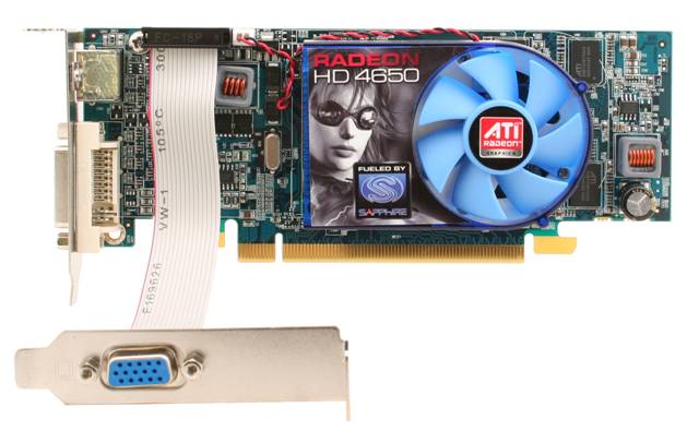 Sapphire HD4650 PCIe 1GB DDR2 600/400MHz DVI/HDMI Low Profile SnglSlot-fan