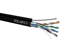 Solarix instalační kabel CAT5E FTP PE Fca samonosný 305m/cívka SXKD-5E-FTP-PE-SAM