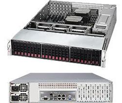 SUPERMICRO 2U SuperStorage server 2xLGA2011-3,24xDIMM, 24x HS HDD (2,5") RAID LSI3108, 2x920W,4x 10GBase-T,IPMI