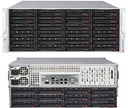 SUPERMICRO 4U SuperStorage server RAID 6Gb/s SAS/SATA 36xHS HDD (expand.24front+12rear), HW RAID LSI 2108, 2x1280W,IPMI