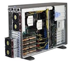 SUPERMICRO Tower/4U GPU Server 2x LGA2011-3, iC612, 16x DDR4, 8x HS (3,5"), 2x2000W, 2x1GbE