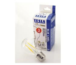 Tesla LED žárovka CRYSTAL RETRO BULB E27, 6,5W, 230V, 835lm, 25 000h, 2700K teplá bílá, 360°,čirá