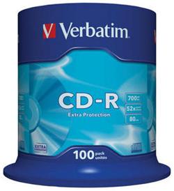 Verbatim - CD-R 700MB 52x 100ks v cake obale