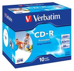 Verbatim - CD-R 700MB 52x Printable Box 10ks