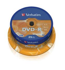 Verbatim - DVD-R 4,7GB 16x 25ks v cake obale