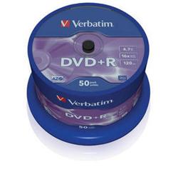 Verbatim - DVD+R 4,7GB 16x 50ks v cake obale