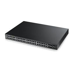 ZyXEL GS1920-48HP, 50p (44Gigabit RJ45,4x Gigabit combo, 2x SFP), IPv6,L2,PoE, Rackmount