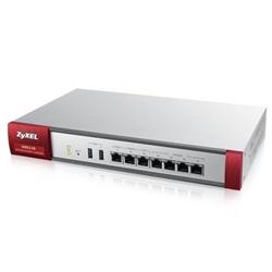 ZyXEL ZyWALL 110, 100x VPN (IPSec/L2TP), 25 SSL (5 default), 6x 1Gbps (2x WAN, 4x LAN/DMZ), 1x OPT port, 2x USB port,