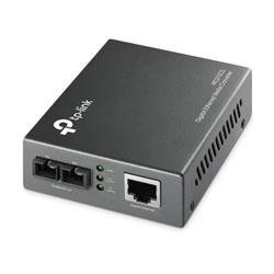 10/100/1000 Mbps RJ45 to 1000 Mbps Single-Mode SC Fiber Converter PORT: 1× Gigabit TX SC Port, 1× Gigabit RX SC Port, 1