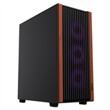 1stCOOL G6 Noble Wood Decor, skrinka ATX, USB3.0, USB-C, 3x ventilátor