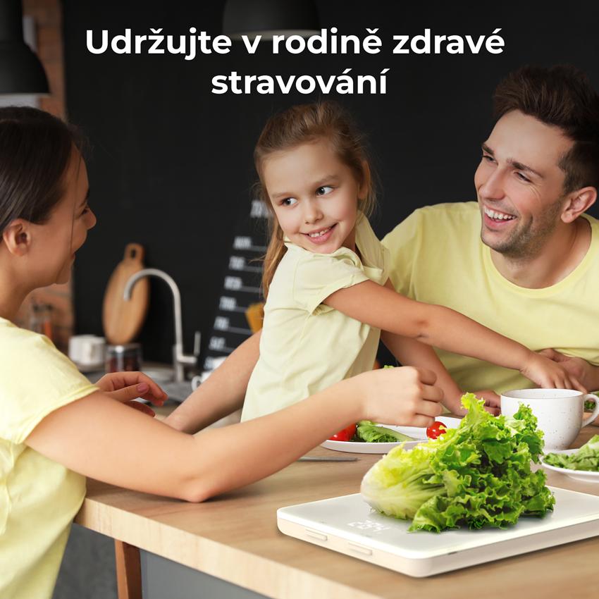 AENO Chytrá kuchyňská váha KS1 - 2g až 8kg s přesností na 1g, bluetooth, bílá
