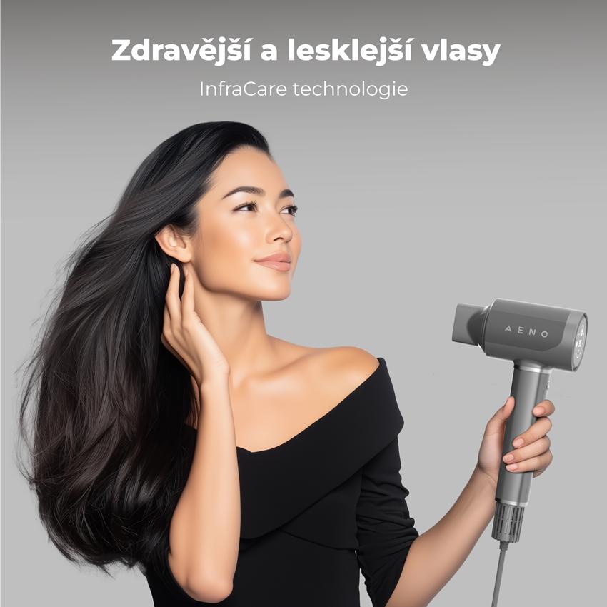 AENO Fén na vlasy HD5 - barva šedá