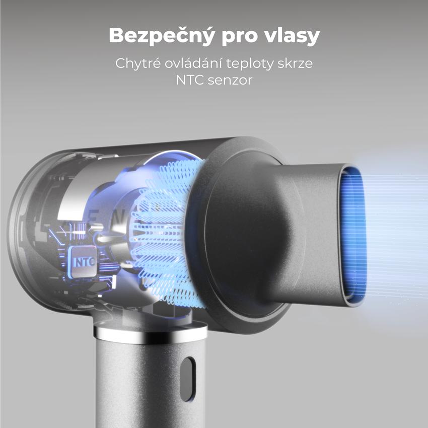 AENO Fén na vlasy HD5 - barva šedá