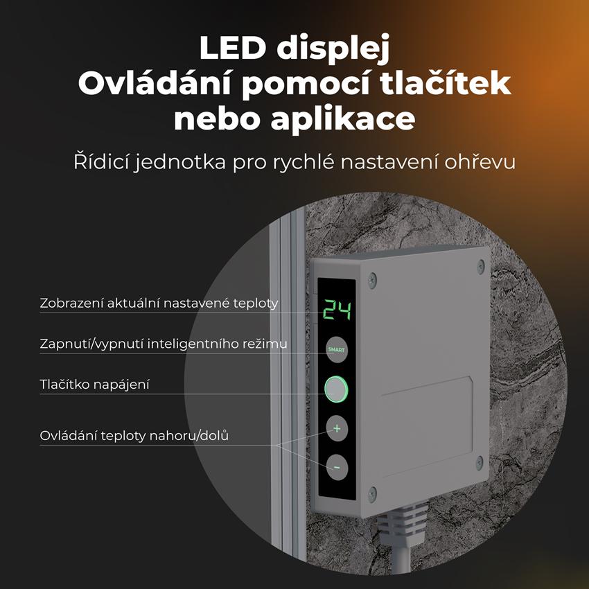 AENO GH6s Chytré Topení, infrared + konvekce, tvrzené sklo,LED displej, 700W, Antique marble - LIMITOVANÁ EDICE