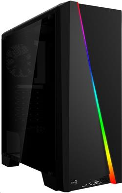 Aerocool Cylon RGB, skříň Mid Tower, bez zdroje, ATX, 2xUSB 2.0, 1xUSB 3.0, černá, RGB