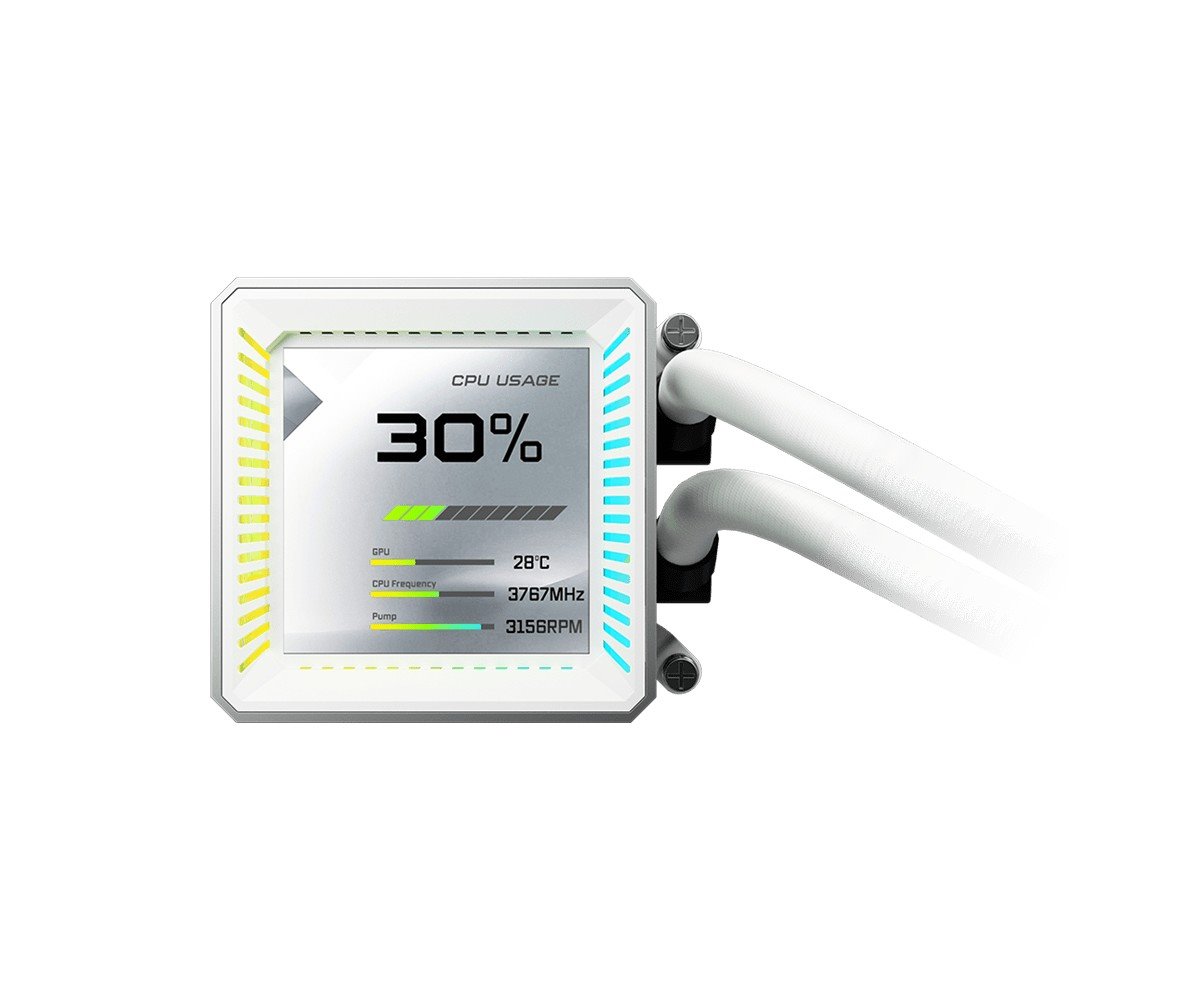 AIOCOOL Asrock Steel Legend 360 LCD, White, 360mm