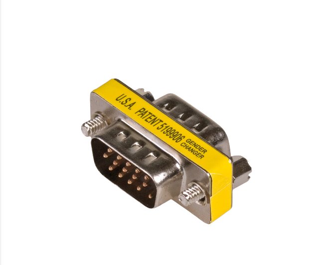 Akyga adaptér D-SUB (15-pin)-M /D-SUB (15-pin)-M/stríbrná