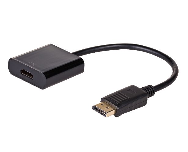 Akyga adaptér DisplayPort/HDMI/ABS/PVC/cerná