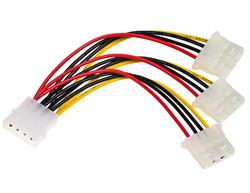 Akyga adaptér Molex/3xMolex/15cm