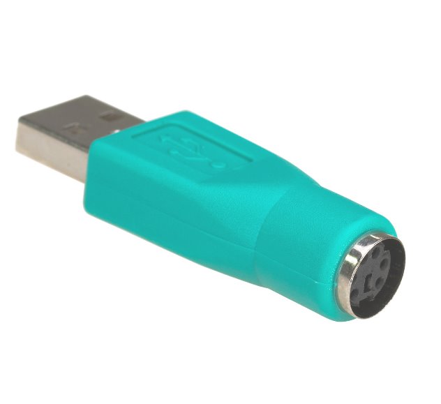 Akyga Adaptér USB/PS/2, ABS, zelená