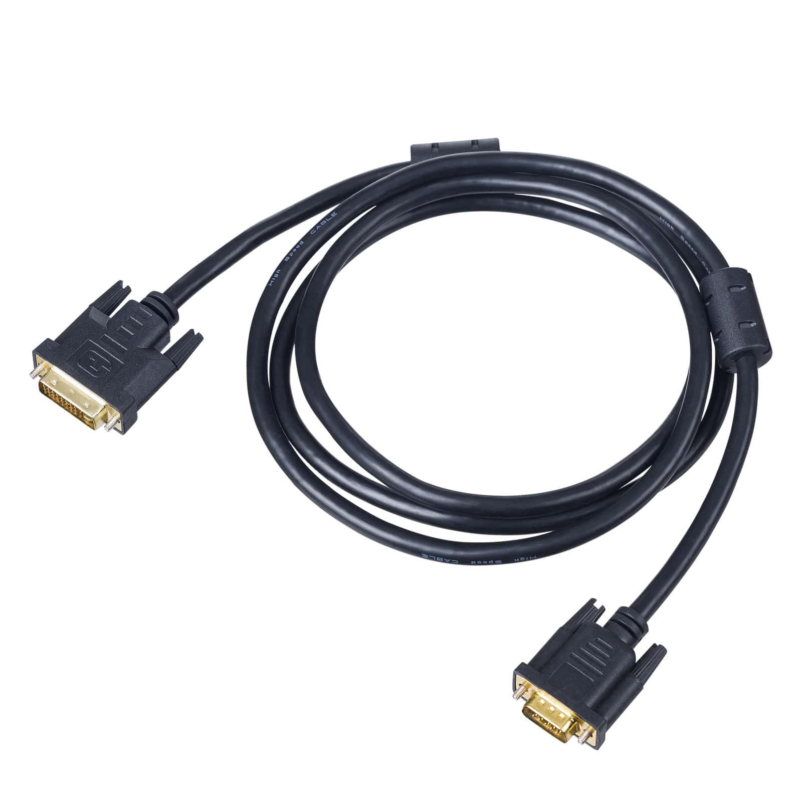 Akyga kabel DVI-I 24+5 Dual Link (M)/VGA D-SUB (M), 1,8m