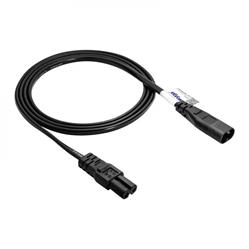 Akyga Kabel napájecí 250V/2.5A, IEC C7 / IEC C8, CCA, černá, 1,5m