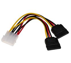 Akyga adapter Molex/2x SATA