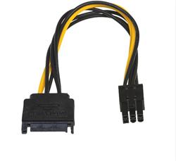 Akyga adapter SATA/PCI-Express 6-pin/15cm