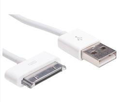 Akyga kabel USB-Apple 30-pin 1.0m/bílá