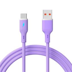 Akyga Kabel USB-A / USB-C 1m AK-USB-65 18W, Purple Silicone