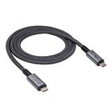 Akyga Kabel USB-C/USB-C 4.0, 240W 40Gbps, šedá 1m