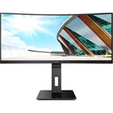 AOC CU34P2A 34"W VA LED 3440x1440 50 000 000:1 4ms 300cd HDMI DP USB pivot cierny