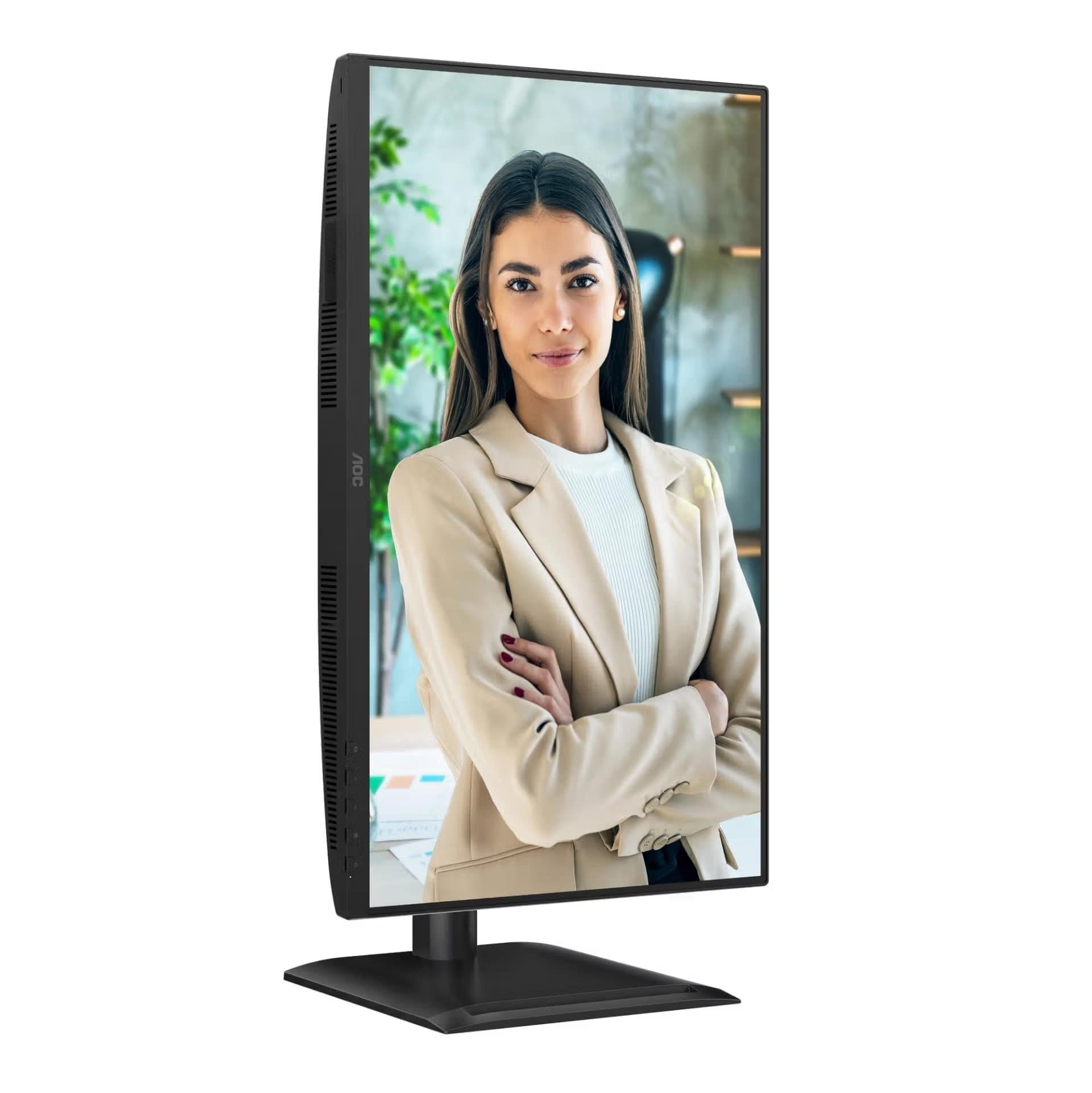AOC Monitor 24P4CV, 23,8", IPS, 1920x1080, 16:9, 300cd, 1500:1, 4ms, DP, HDMI, 120Hz, USB Hub, RJ45, pivot, repro