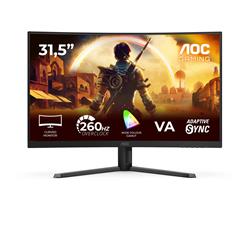 AOC Monitor C32G42ZE, 31,5", VA, 1920x1080, 16:9, 300cd, 3500:1, 4ms, DP, HDMI, Freesync, 260Hz
