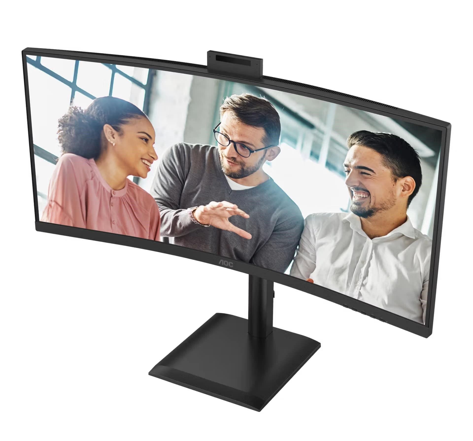 AOC Monitor CU34E4CW, 34", VA, 3440x1440, 21:9, 350cd, 3500:1, 4ms, DP, HDMI, 120Hz, USB Hub, RJ45, repro