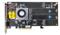 ARECA 4x M.2 NVMe/SATA RAID0/1/10/JBOD card , PCIe4.0 x8 Card, full profile