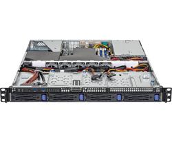 ASRock Rack 1U server 1x AM4, X570, 4x DDR4 ECC, 4x SATA 3,5HS, 2xM.2, PCIe4 x16, 2x 10Gb + 2x 1Gb LAN, 2x 450W, IPMI