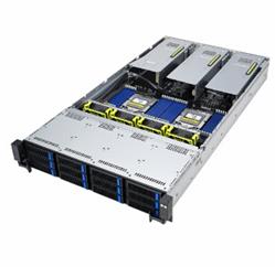 ASUS 2U server 2x SP5, 24x DDR5 ECC R, 24x 2,5NVMe/8xSATA/SAS, 2x 10Gb LAN, 2x 2600Wt, IPMI GPU