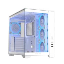 ASUS A32 PLUS WHITE ARGB TG skrinka ATX 4x ARGB fan bílá