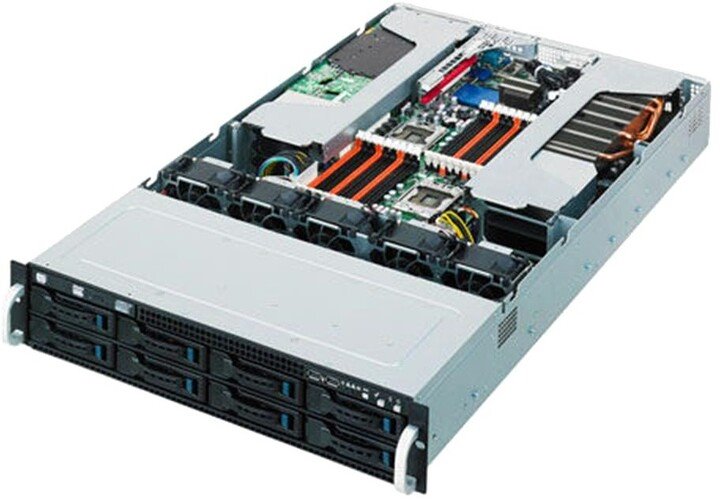 ASUS ESC8000A 4U 8GPU server 2x SP3, 32x DDR4 ECC R, 8x 3.5 SATA/2xNVMe, 4x 2200W (tit), IPMI