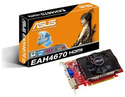 ASUS VGA EAH4670 V2/DI/512MB D3 SSlot-Fan,DVI+HDMI,PCIe