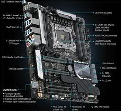 ASUS WS C422 PRO/SE socket 2066 C422 DDR4 ATX 5xPCIe RAID 2xGL USB3.0