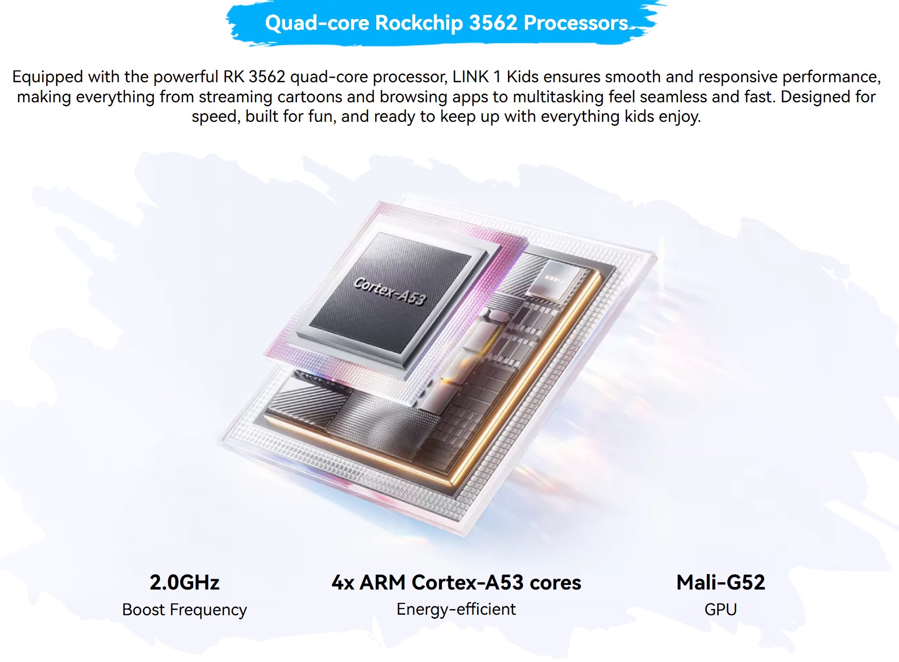 BLACKVIEW LINK 1 Kids BLUE 8.68"IPS 1340x800,4/64GB,Quad-core 2.0GHz,5+8MP,5000mAh,WiFi6,BT 5.0,Android 16