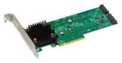 Broadcom MegaRAID 9520-2M2, 2x slot M.2 pro NVMe (PCIe 4.0 x4)/SATA (6Gb/s) disky, RAID 0, 1, PCIe 4.0 x8