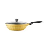 BUYDEEM CP151 hliníková pánev s nepřilnavým povrchem, průměr 26 cm, barva žlutá