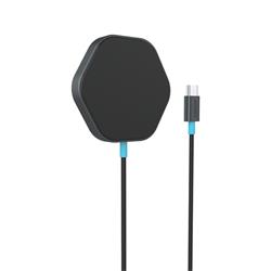 CANYON bezdrátová magnetická nabíjecka HEXAGON 110, 15W, Dark Grey