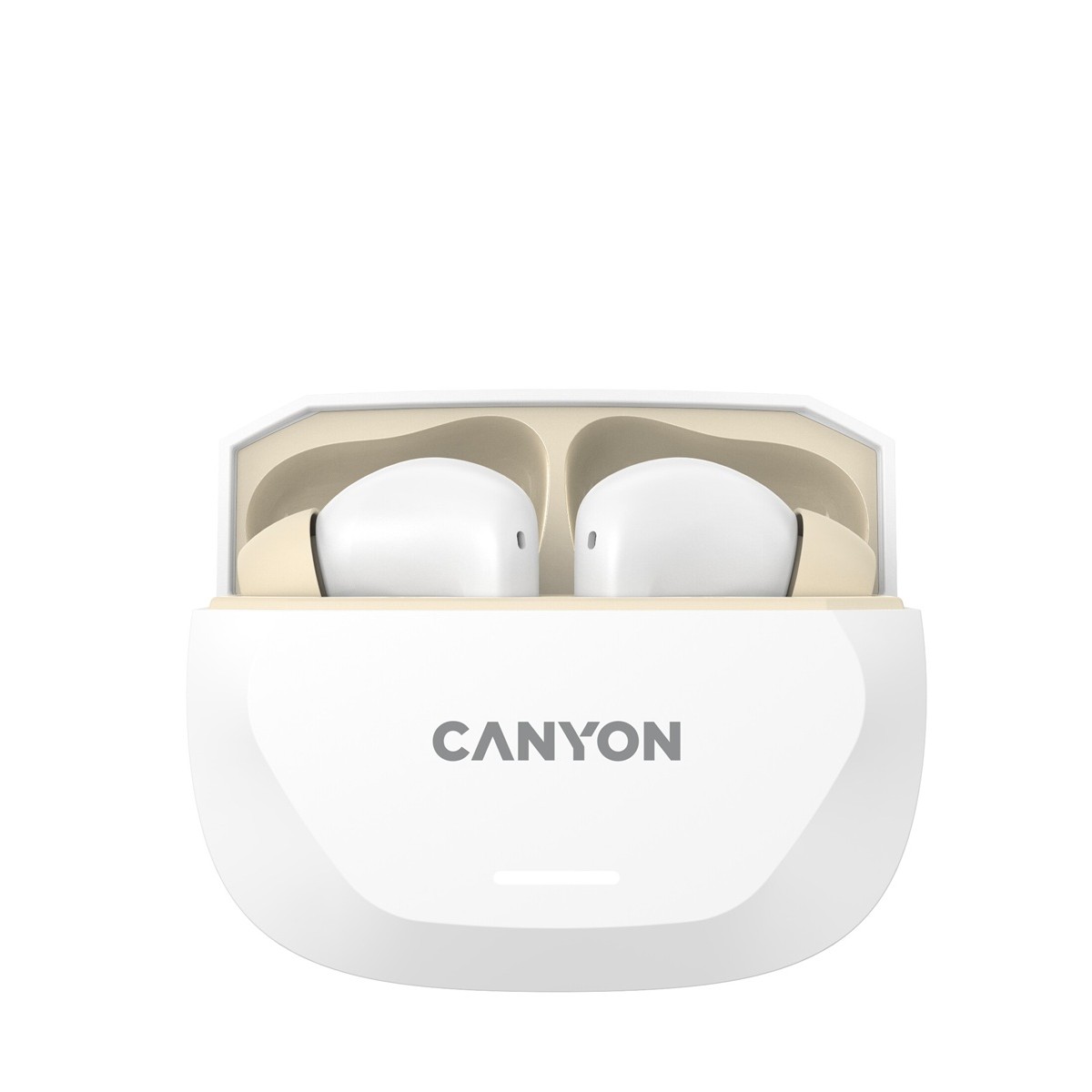 CANYON headset HEXAGON 7 TWS ANC+ENC Wireless Charge White Beige