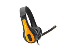 CANYON headset HSC-1, lehký, 3,5 mm jack TRRS, černo-žlutá