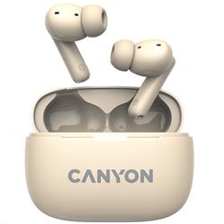 CANYON headset OnGo TWS-10 ANC+ENC Béžová