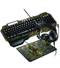 CANYON herní set ARGAMA 4v1, klávesnice s podsvícením (US layout), myš (DPI až 6400), podložka, headset